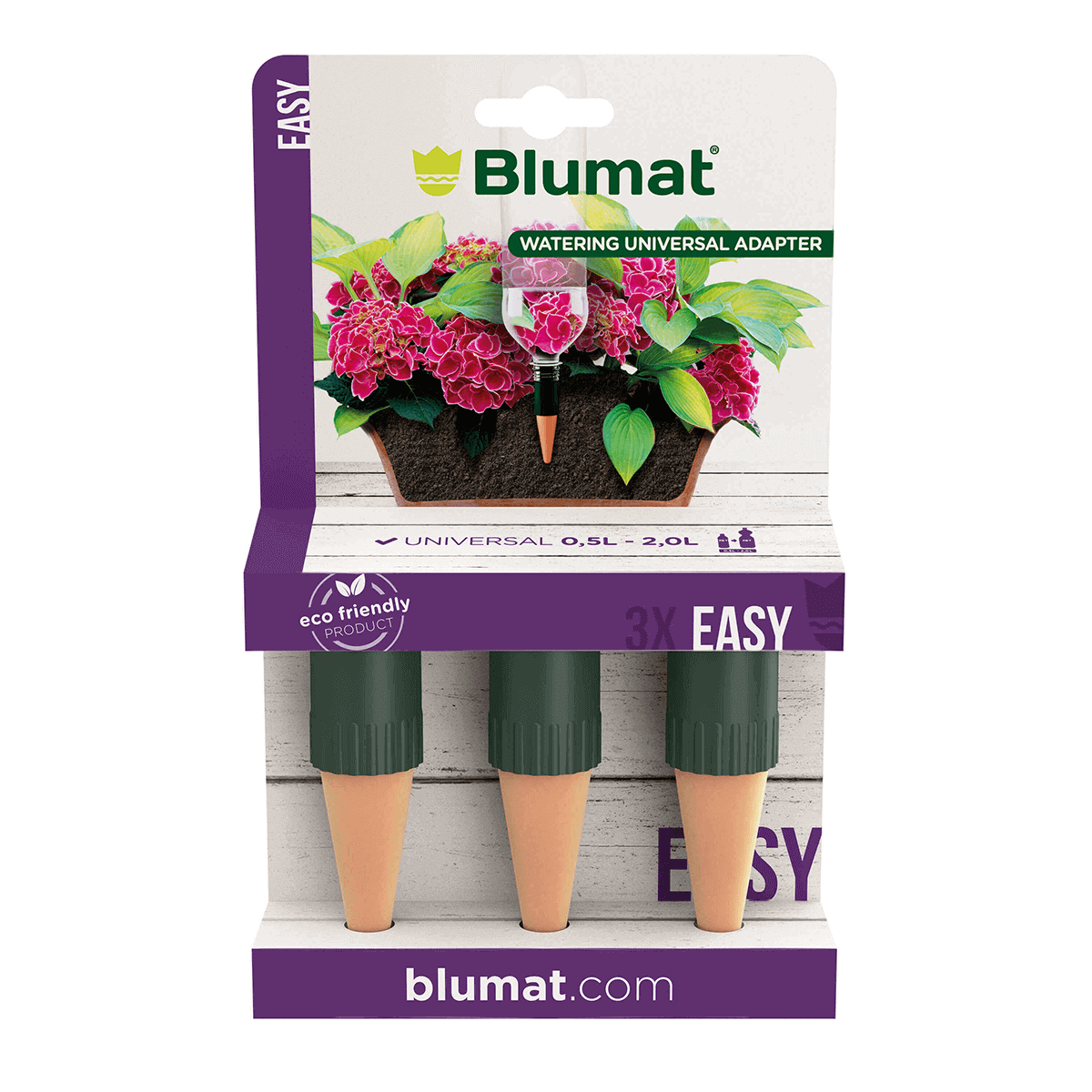 Blumat Bottle Adapter Plant Watering Stakes - (3 Pack) 1
